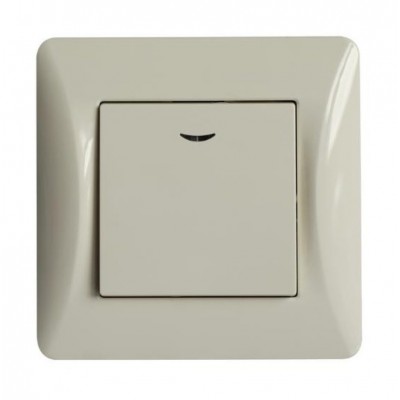 Διακόπτης ΑλεΡετούρ με Λυχνία Μπεζ 10A Lineme H-Series 50-00105-30